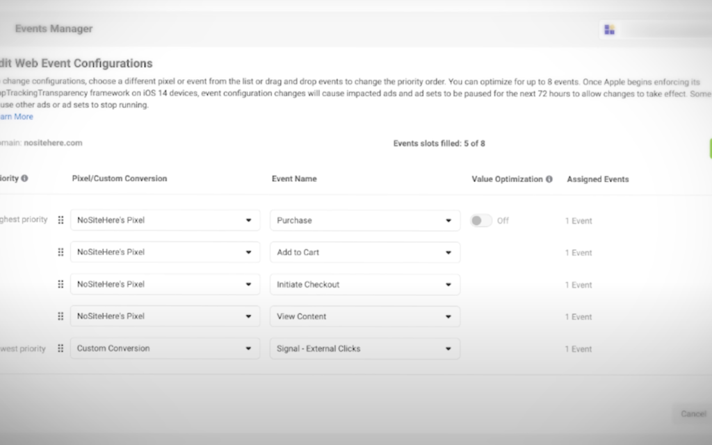 Aggregated Event Measurement